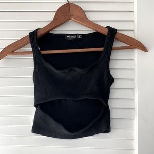 NASTYGAL Underboob Cutout Crop Top